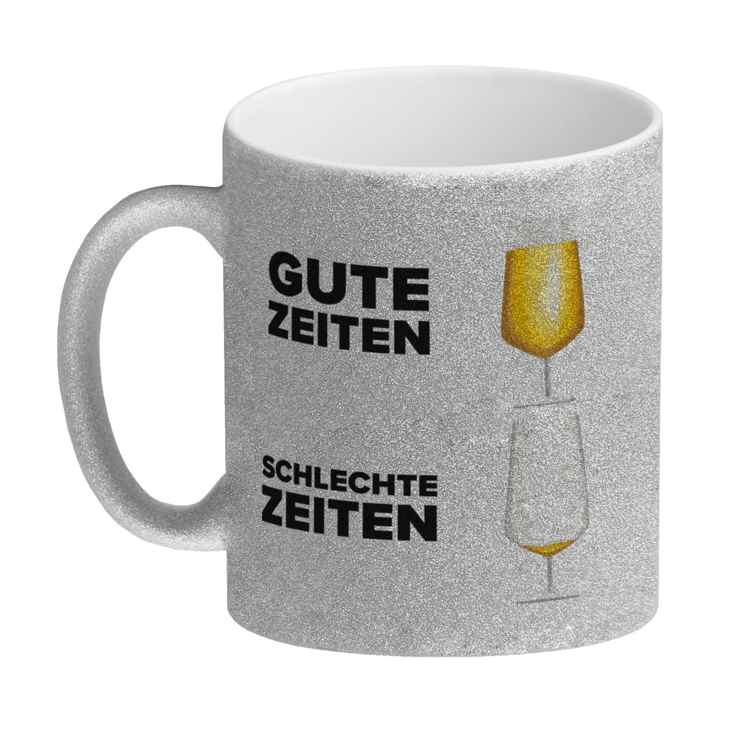 Gute Zeiten - Schlechte Zeiten Bier Glitzer-Kaffeebecher