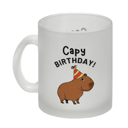 Capy Birthday Glas Tasse mit niedlichem Capybara