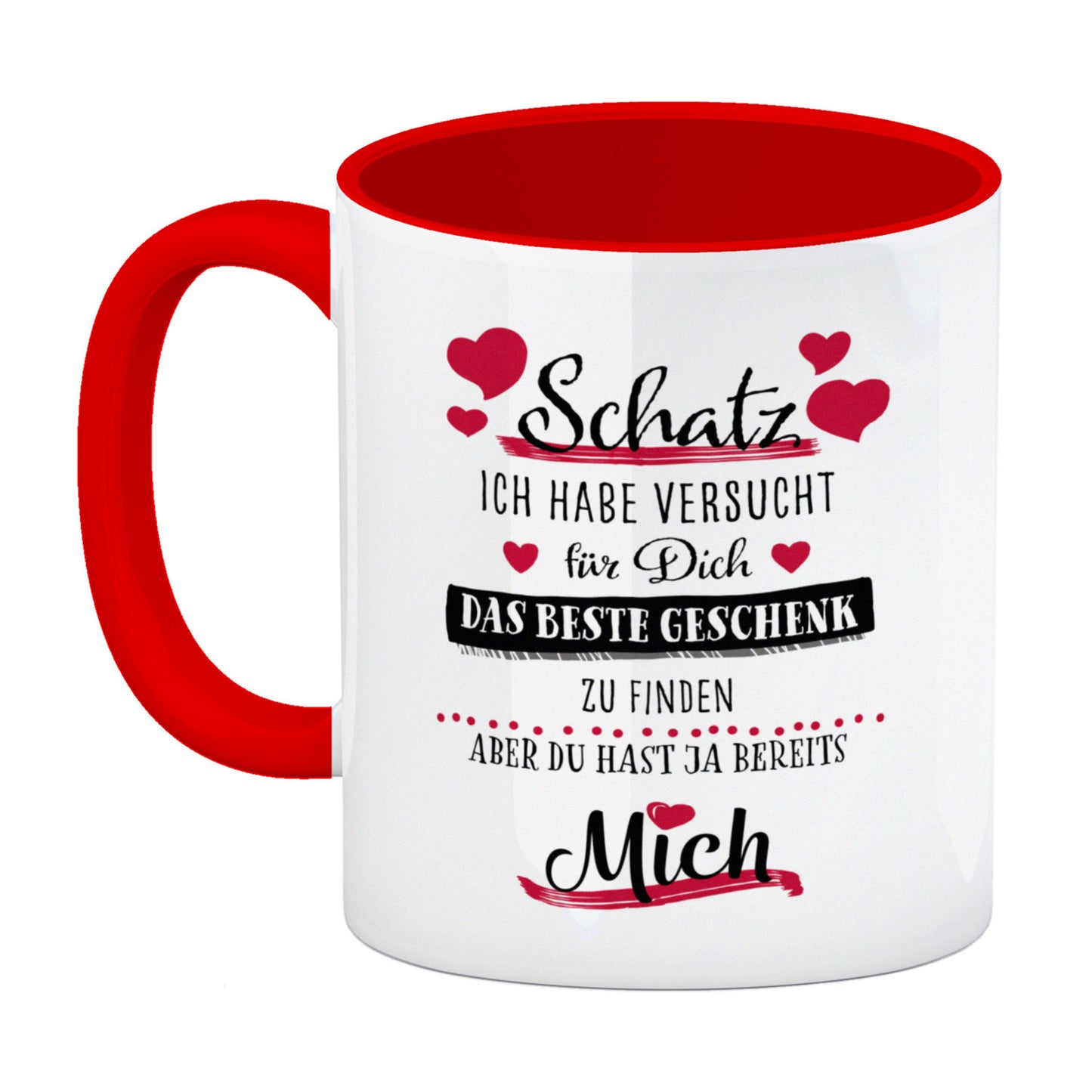 Bestes Geschenk für Schatz zum Valentinstag Kaffeebecher Rot