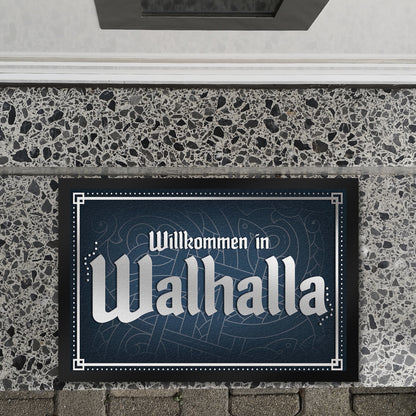 Willkommen in Walhalla Fußmatte XL mit Runen Motiv