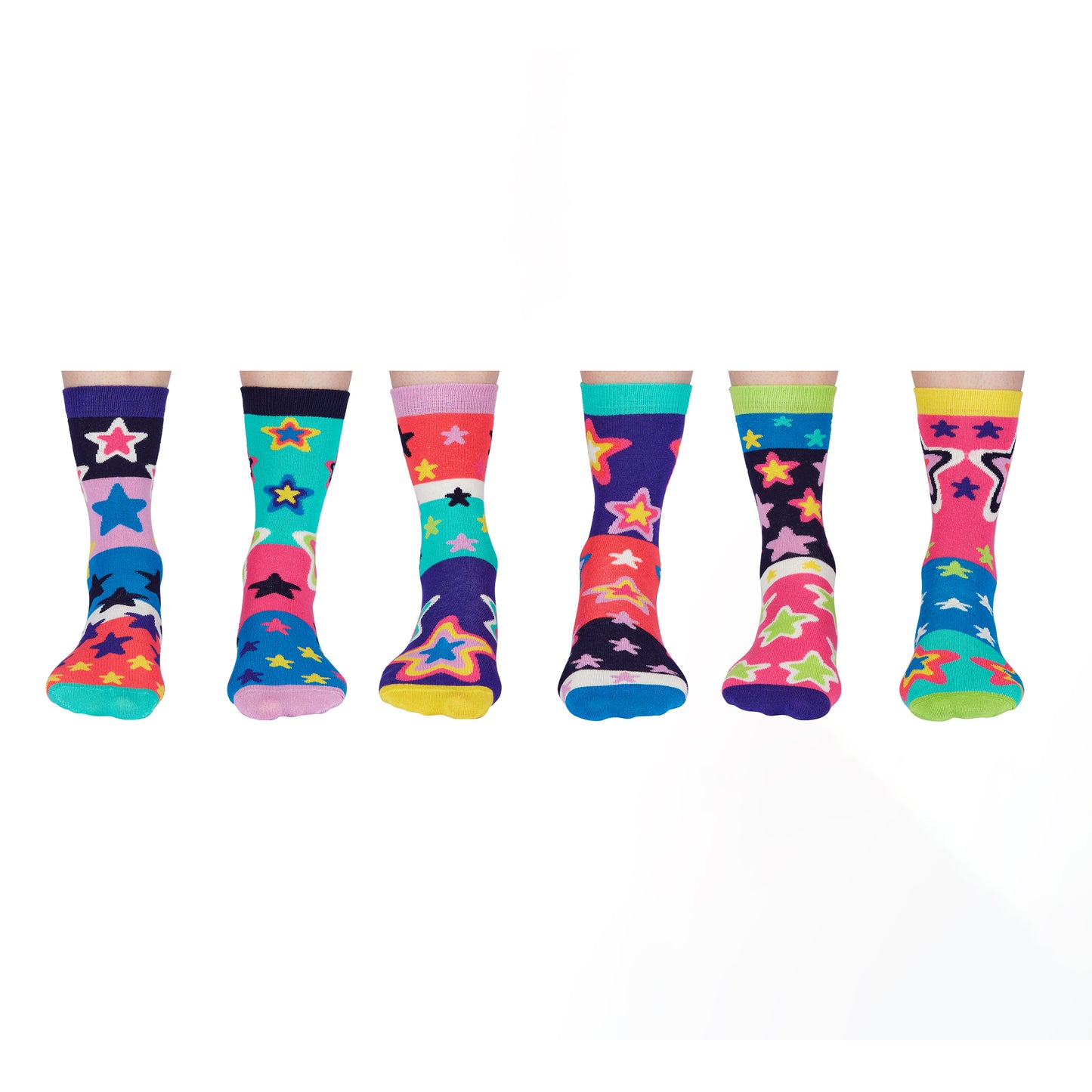 Starring You Sterne Oddsocks Socken in 37-42 im 6er Set