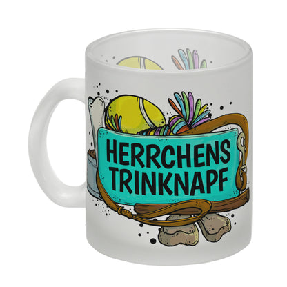 Herrchens Trinknapf Glas Tasse