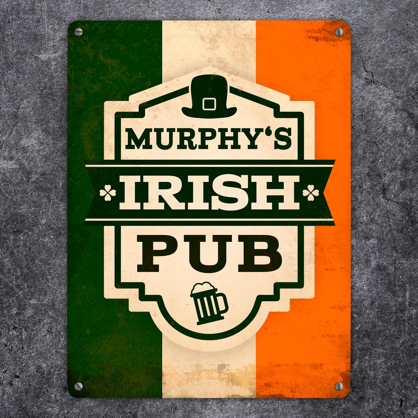 Metallschild XL mit Murphy's Irish Pub Motiv