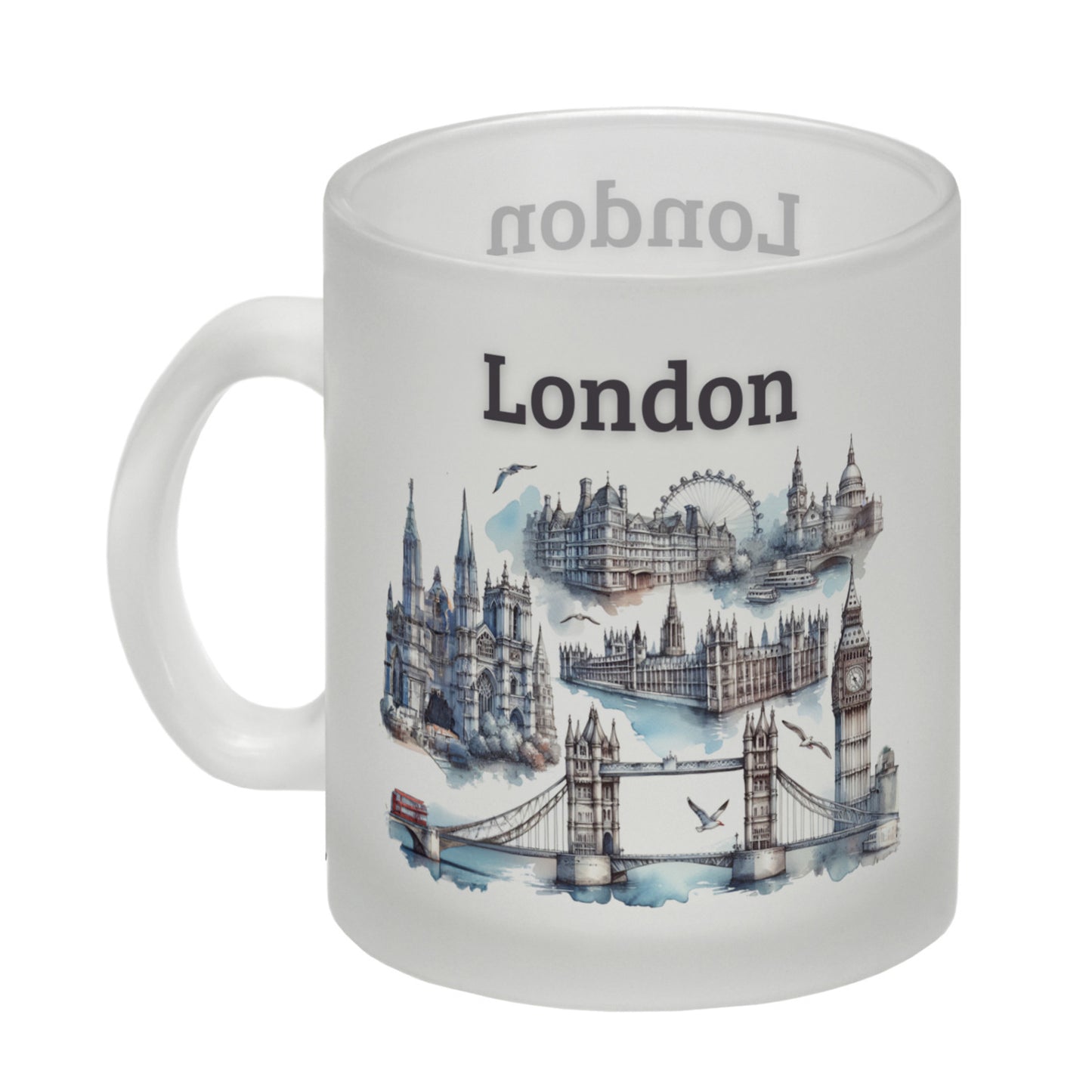 Skyline London Glas Tasse mit Spruch London