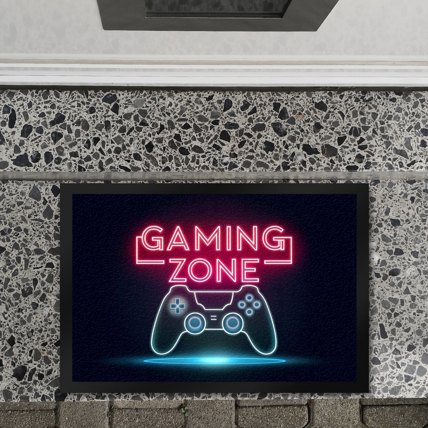 Gaming Zone Controller Fußmatte XL in 40x60 cm in Neonschrift