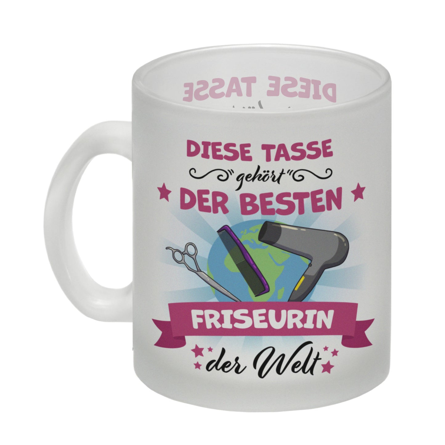 Beste Friseurin der Welt Glas Tasse