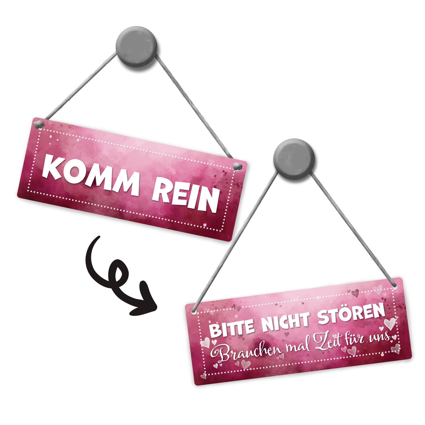 Wendeschild mit Kordel Das Schild ist eine nützliche Anschaffung für die eigene Wohnung z.B. fürs Schlafzimmer, um seine Ruhe zu haben. Es ist auch eine schöne Geschenkidee für Paare und Familien zum Valentinstag, Geburtstag, Jahrestag, zu Weihnachten od