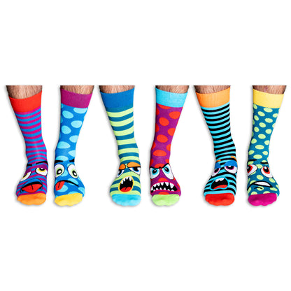 Grump Heads Gesichter Oddsocks Socken in 39-46 im 6er Set