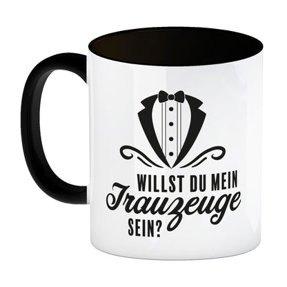 Willst du mein Trauzeuge sein Kaffeebecher in schwarz