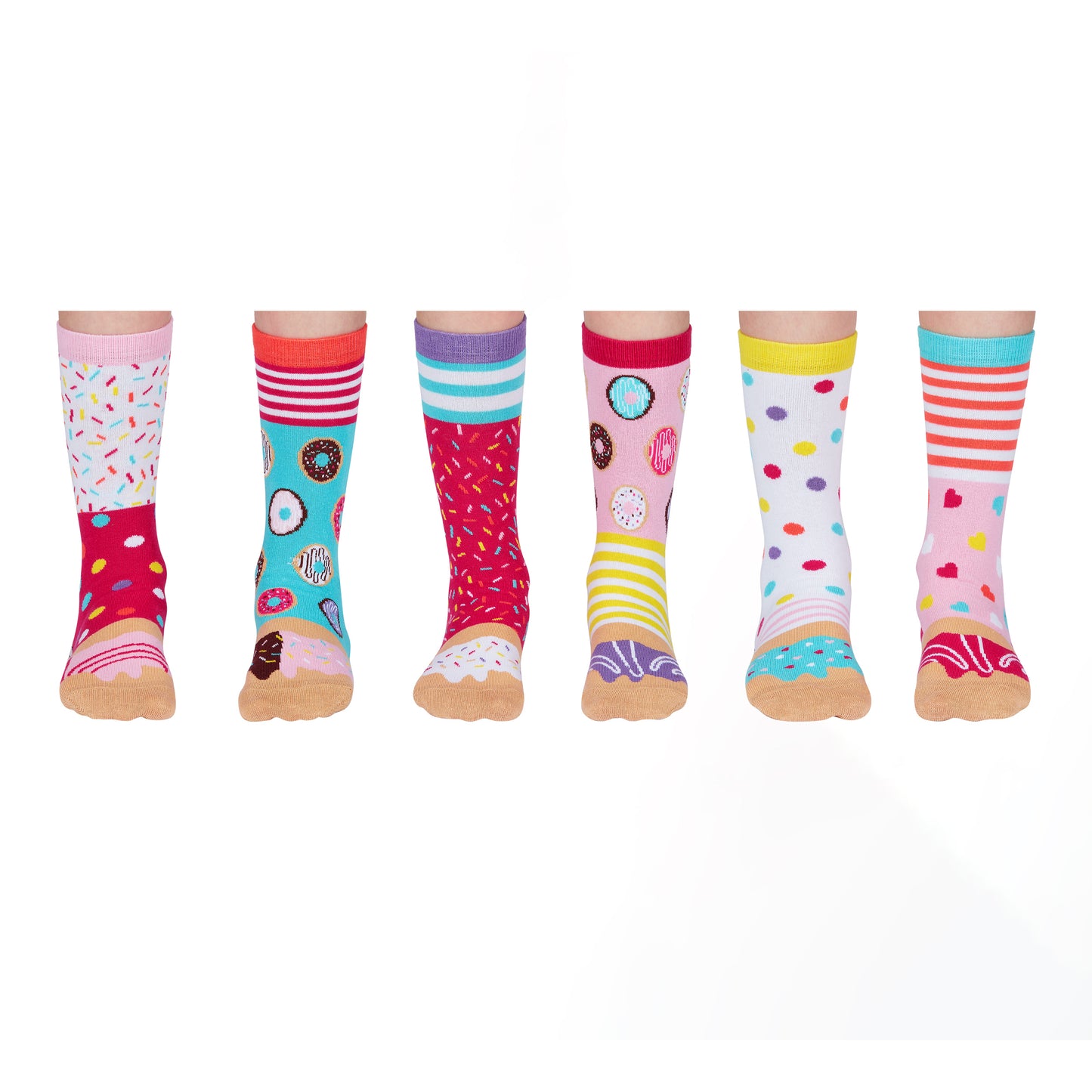 Mini Donuts Oddsocks Socken in 30,5-38,5 im 6er Set