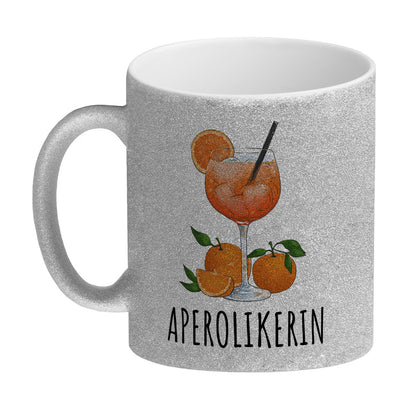 Aperolikerin Aperol Spritz Glitzer-Kaffeebecher