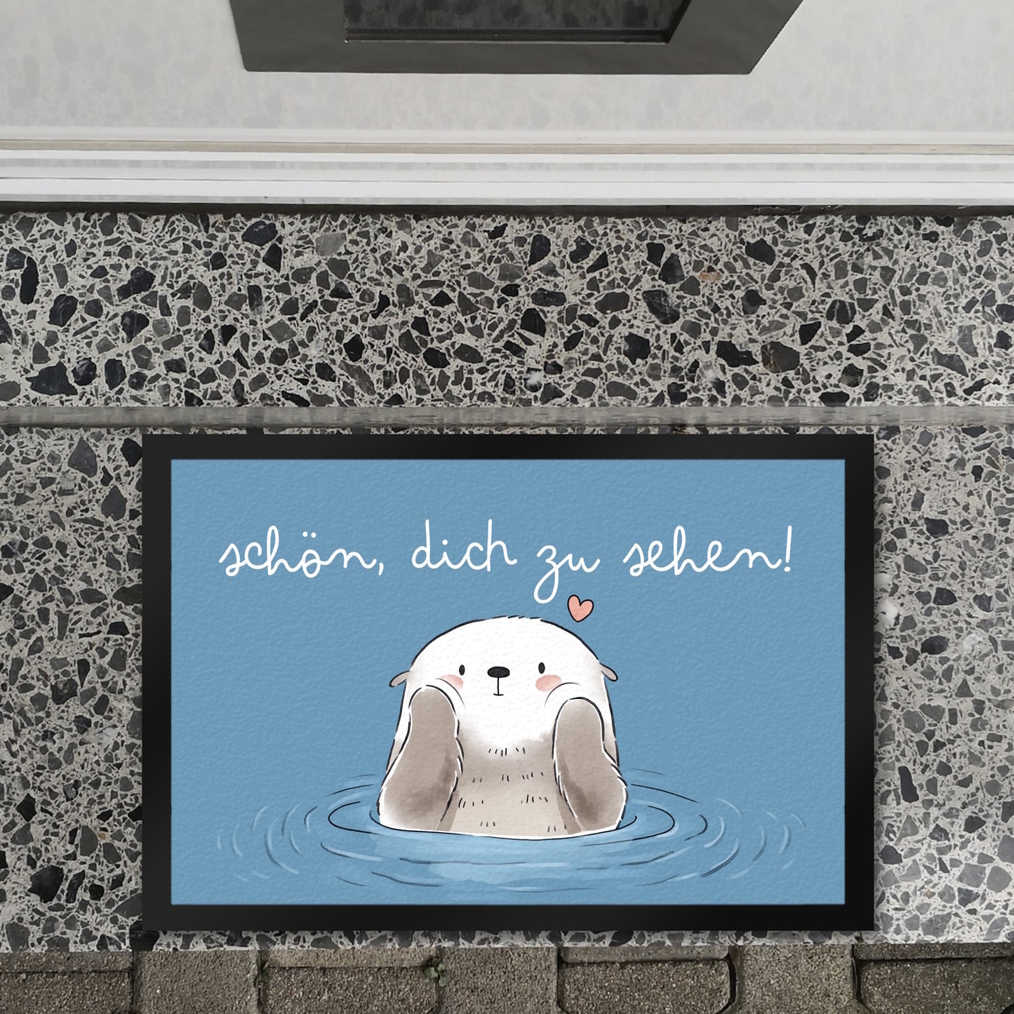 Otter Fußmatte XL in 40x60 cm mit Spruch Schön dich zu sehen