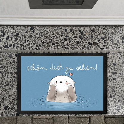 Otter Fußmatte XL in 40x60 cm mit Spruch Schön dich zu sehen