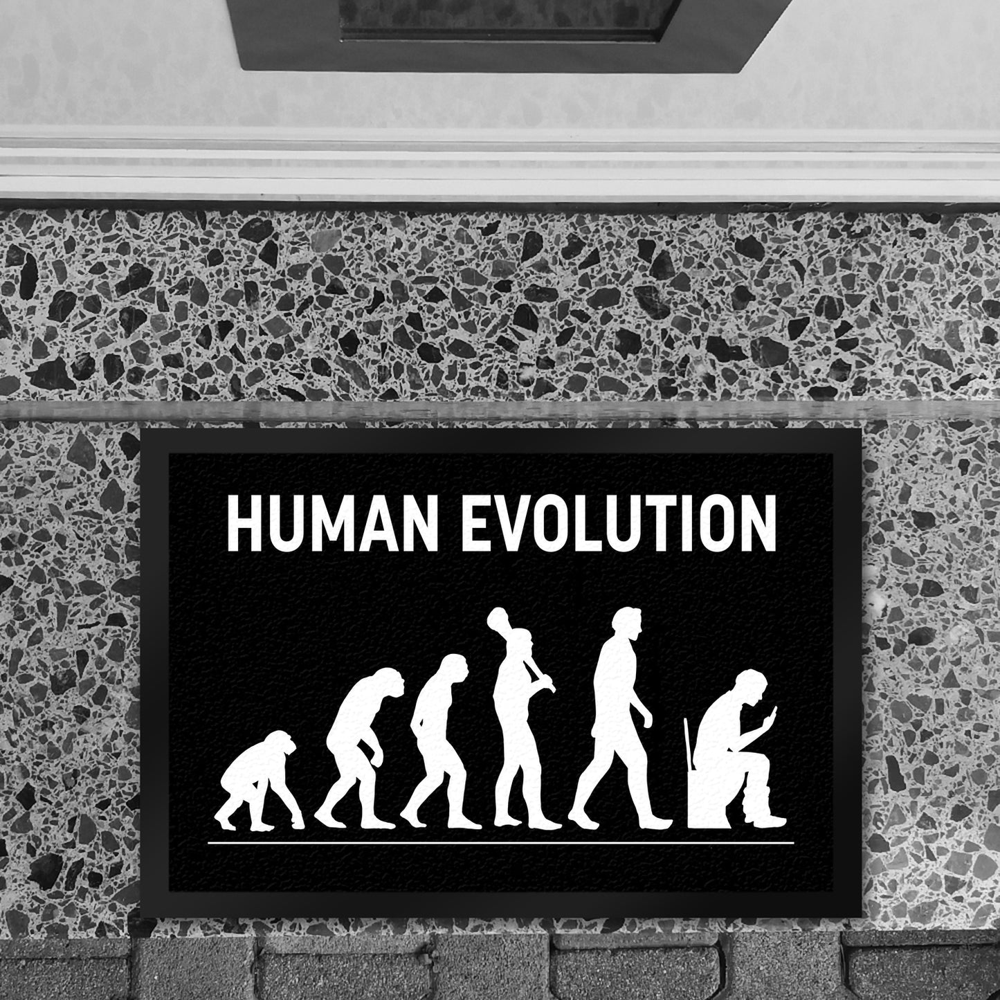 Human Evolution Fußmatte XL in 40x60 cm mit witzigem Motiv