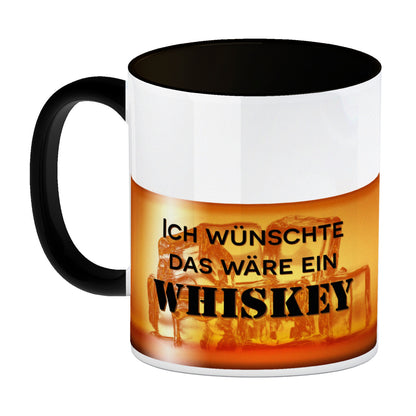 Ich wünschte das wäre ein Whiskey Kaffeebecher Schwarz