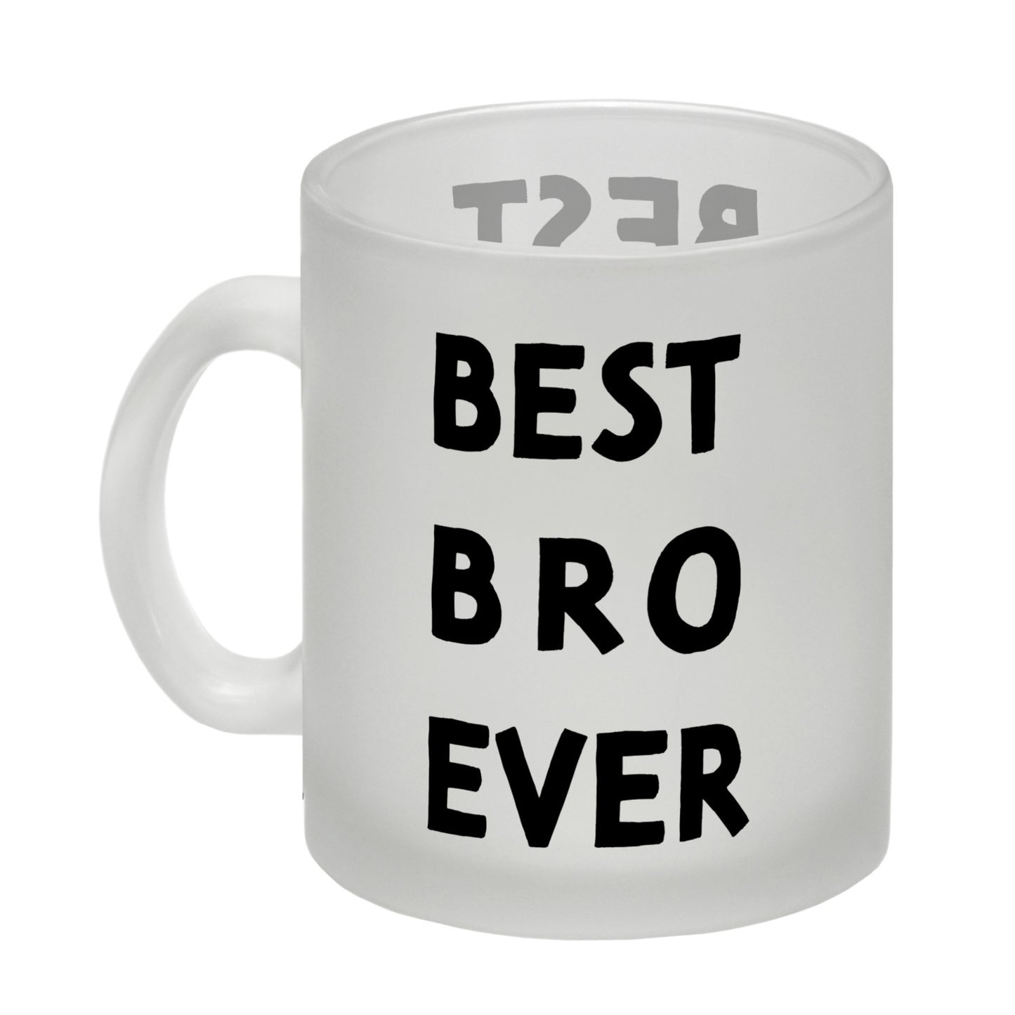 Bester Bruder Glas Tasse mit Spruch Best bro ever