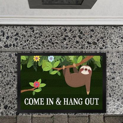 Come in & hang out Fußmatte XL mit Faultier Motiv