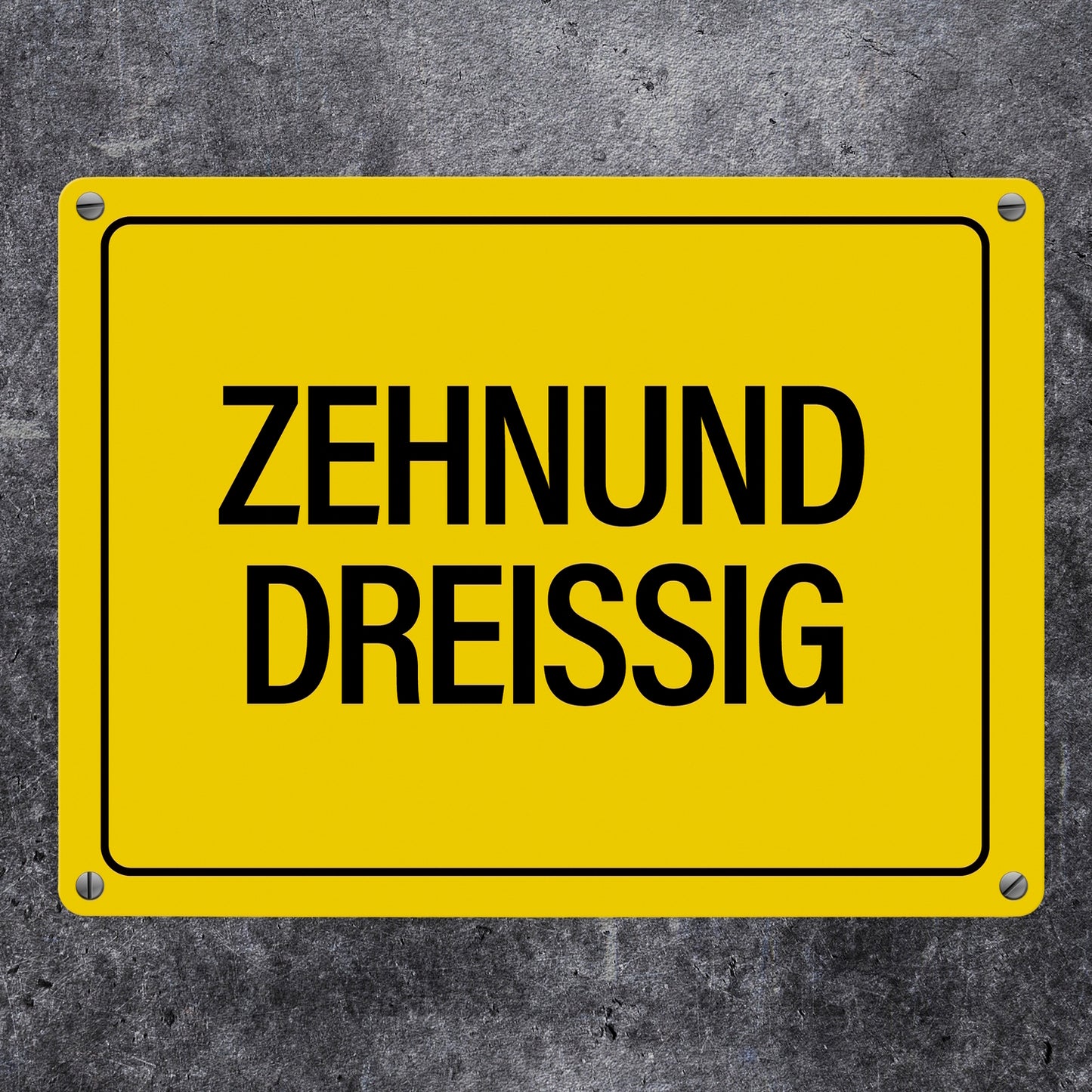 40. Geburtstag Metallschild mit Spruch: Zehnunddreißig