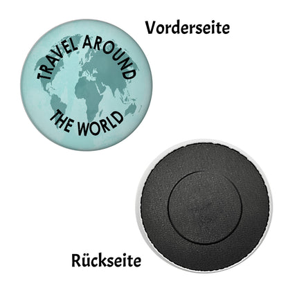 Travel around the World Weltkarte Magnet rund