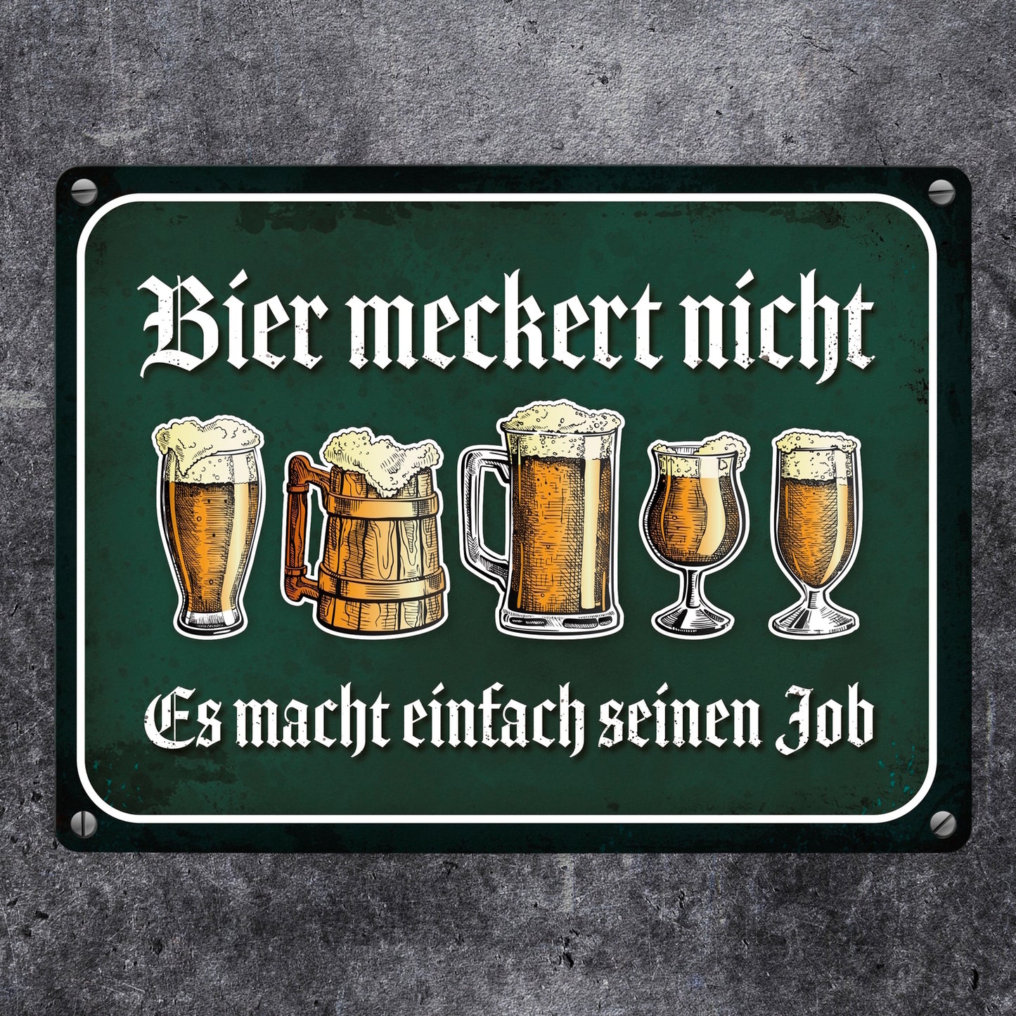 Bier macht einfach seinen Job Metallschild