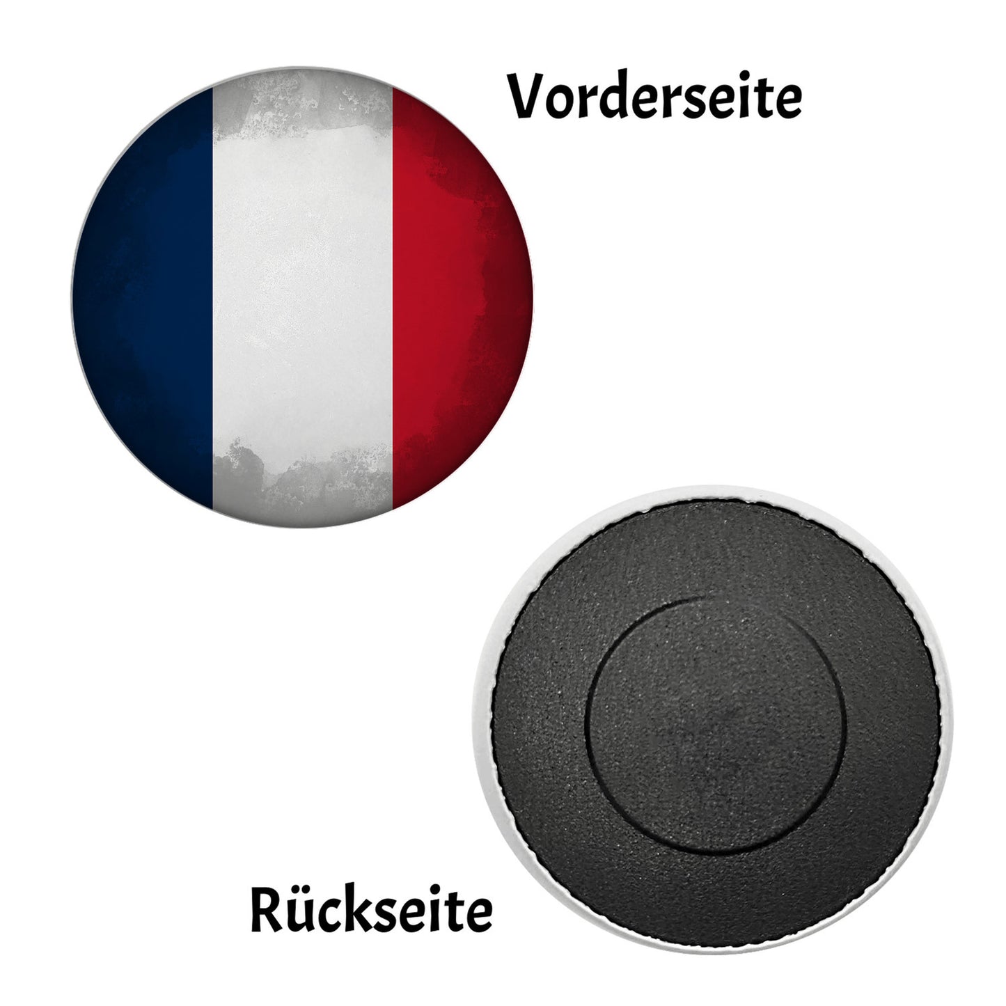 Frankreich Flagge Magnet rund