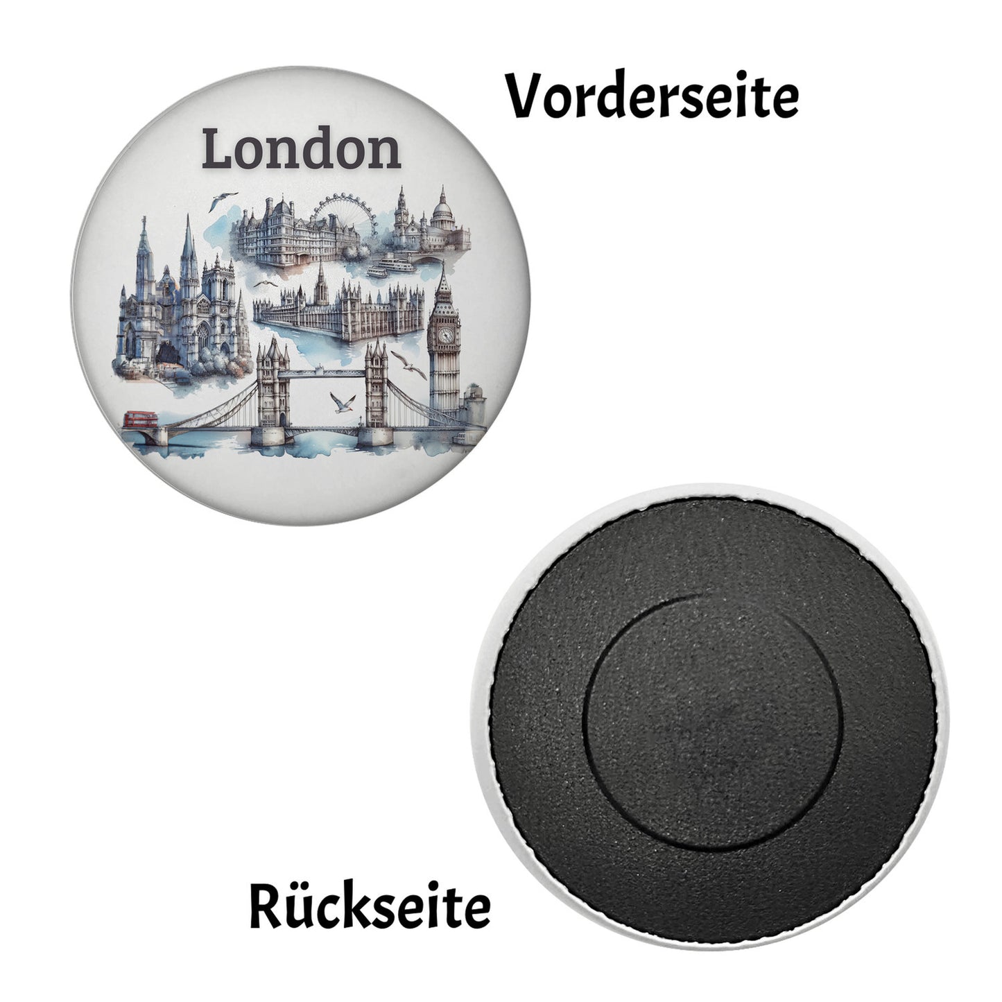 Skyline London Magnet rund