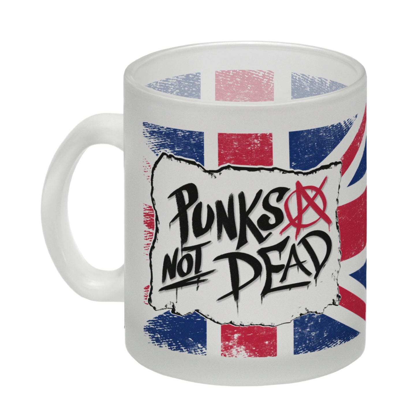 Punks not Dead Union Jack Glas Tasse