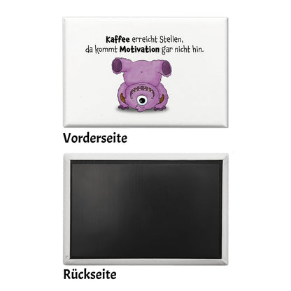 Freches Monster in rosa Souvenir Souvenir Magnet mit lustigem Spruch