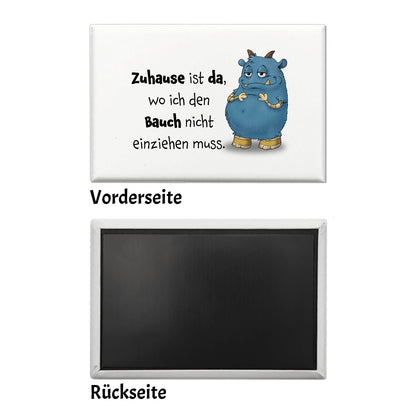 Freches Monster in blau Souvenir Souvenir Magnet mit lustigem Spruch