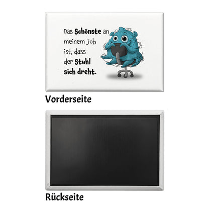 Freches Monster in hellblau Souvenir Souvenir Magnet mit lustigem Spruch