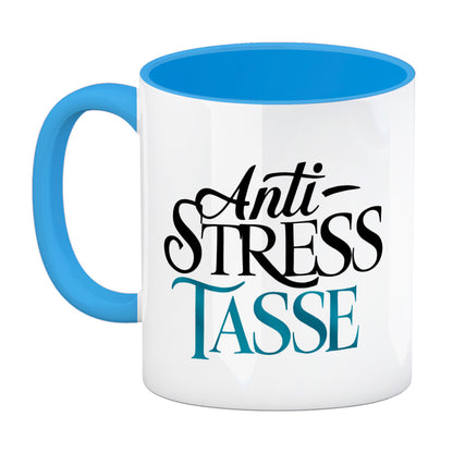 Anti-Stress Tasse Kaffeebecher in hellblau für Ruhe