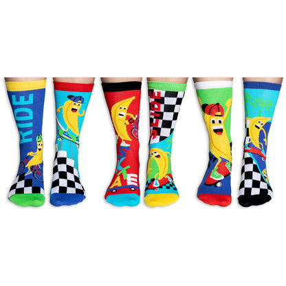 Ride & Slide Skatepark Oddsocks Socken in 30,5-38,5 im 6er Set