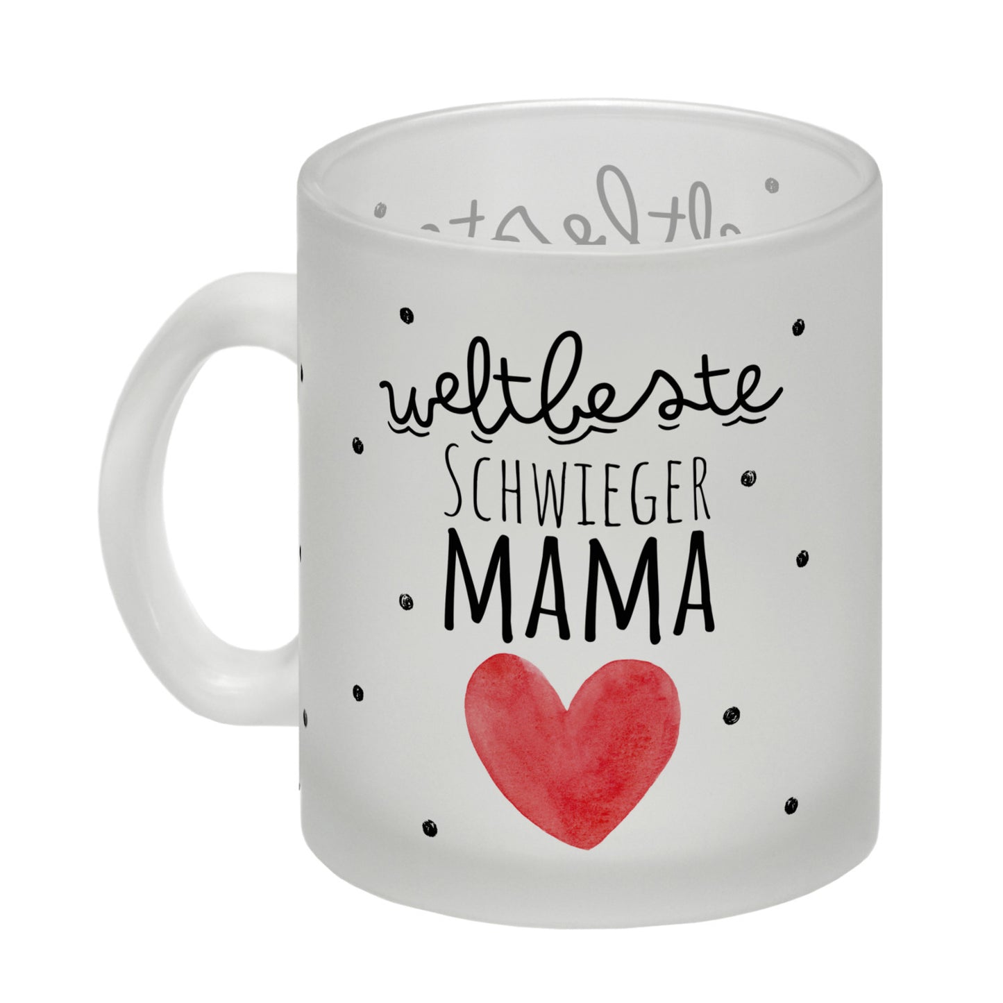 Schwiegermutter Glas Tasse mit Spruch Weltbeste Schwiegermama