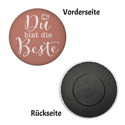 Beste Freundin Magnet rund mit Spruch Du bist die Beste