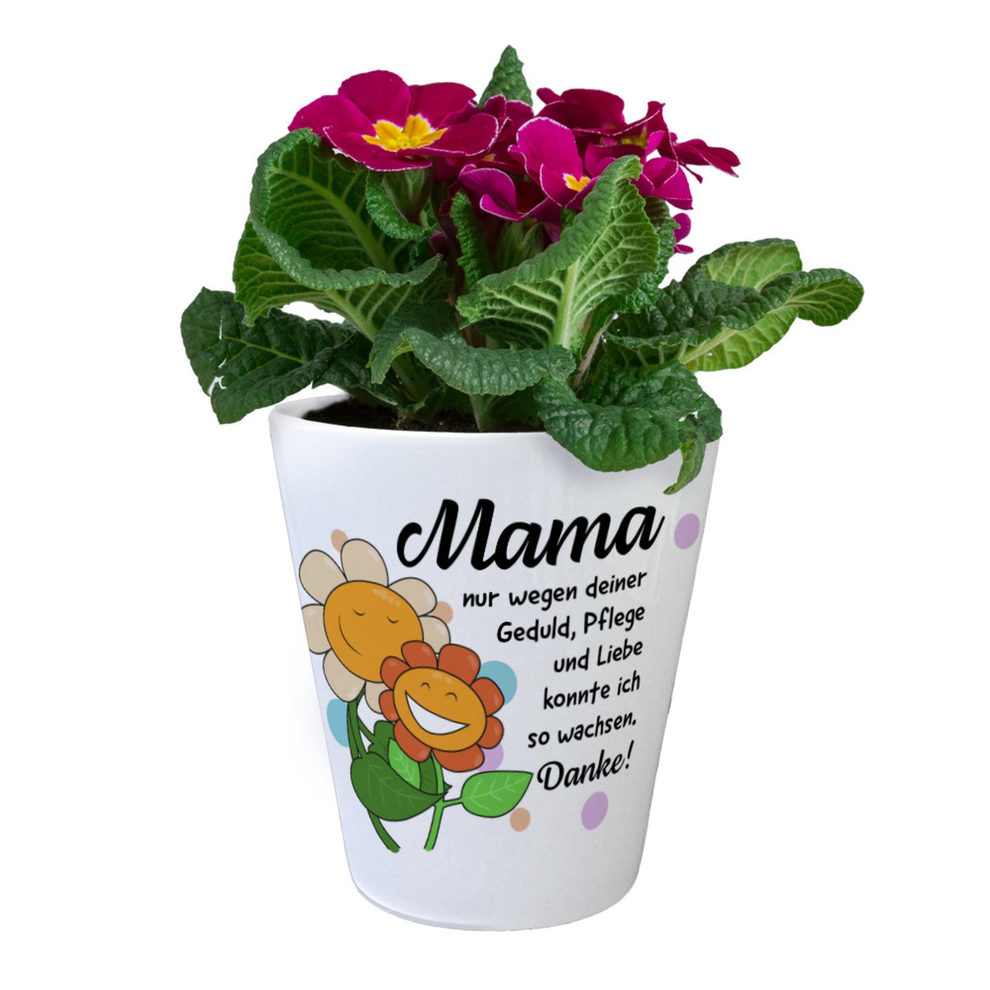 Danke Mama Blumentopf mit dekorativem Blume Design zum Muttertag