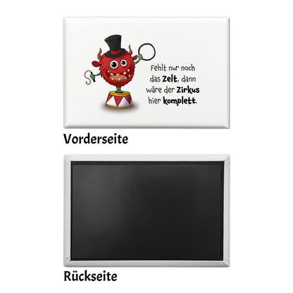 Freches Monster in rot Souvenir Souvenir Magnet mit lustigem Spruch