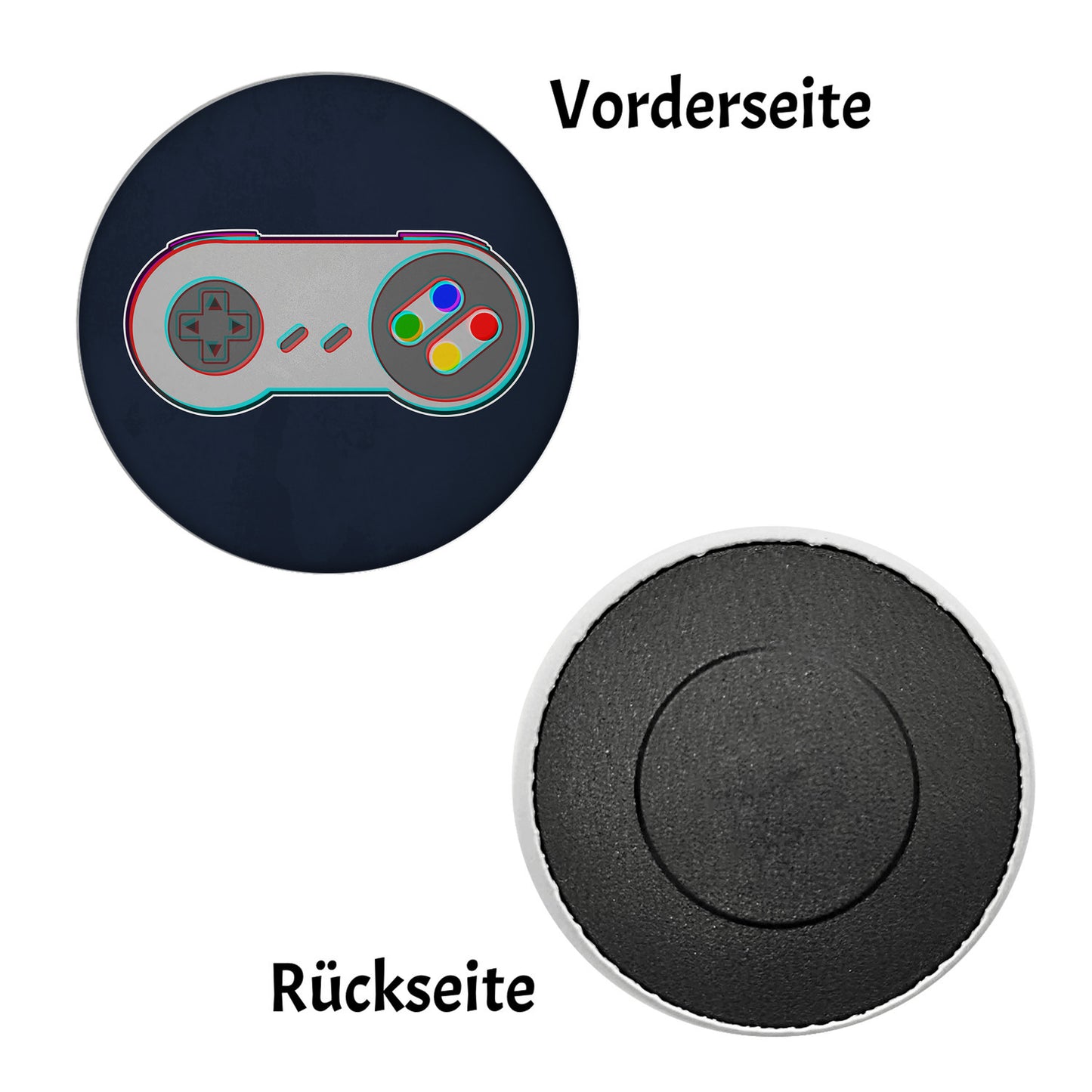 Retrocontroller Zocker Magnet rund