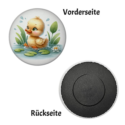 Planschente Ente Magnet rund