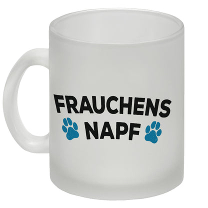 Frauchens Napf Glas Tasse