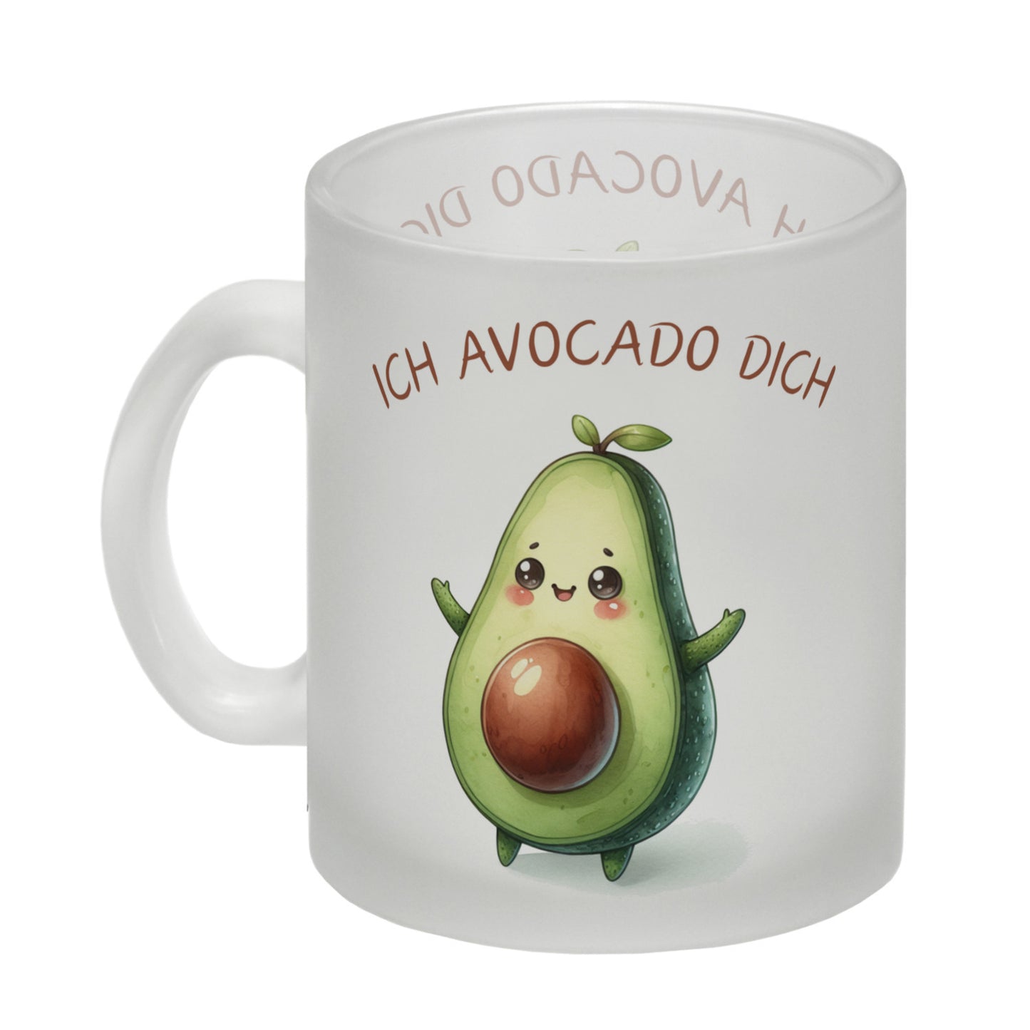 Avocado Glas Tasse mit Spruch Ich Avocado dich