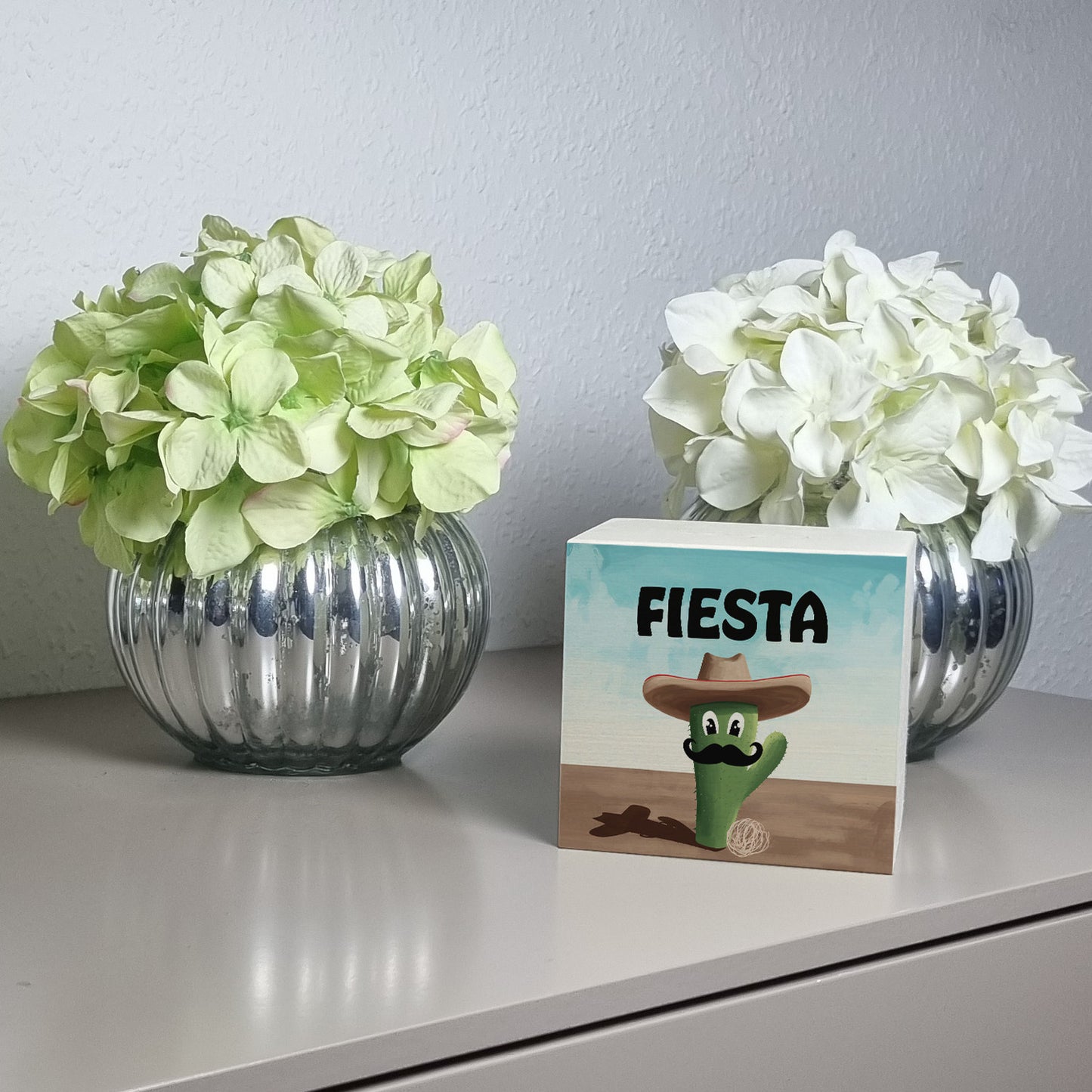 Fiesta - Kaktus mit Sombrero Spardose aus Holz