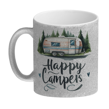 Happy Campers Glitzer-Kaffeebecher