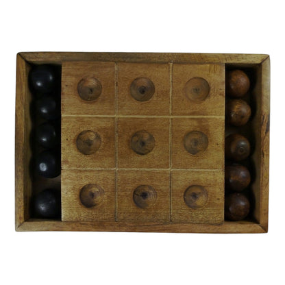 Gesellschaftsspiel Tic Tac Toe Spiel Brettspiel aus Holz