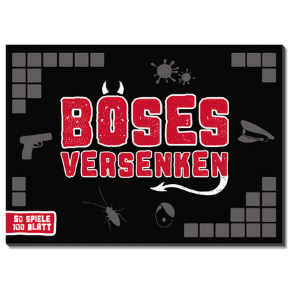 Böses Versenken Spielblock mit 100 Blättern - Schiffe waren gestern!