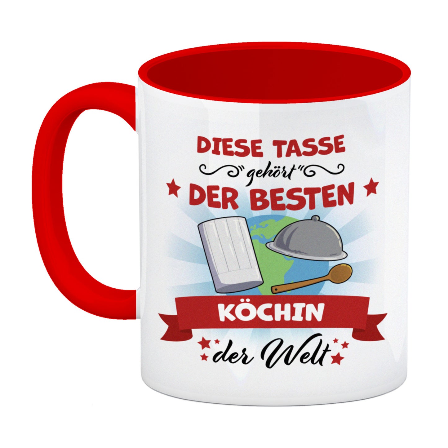 Beste Köchin der Welt Kaffeebecher Rot