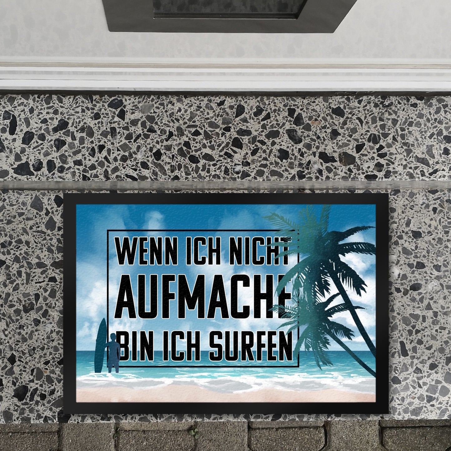 Wenn ich nicht aufmache bin ich surfen Fußmatte XL in 40x60 cm für Surfer