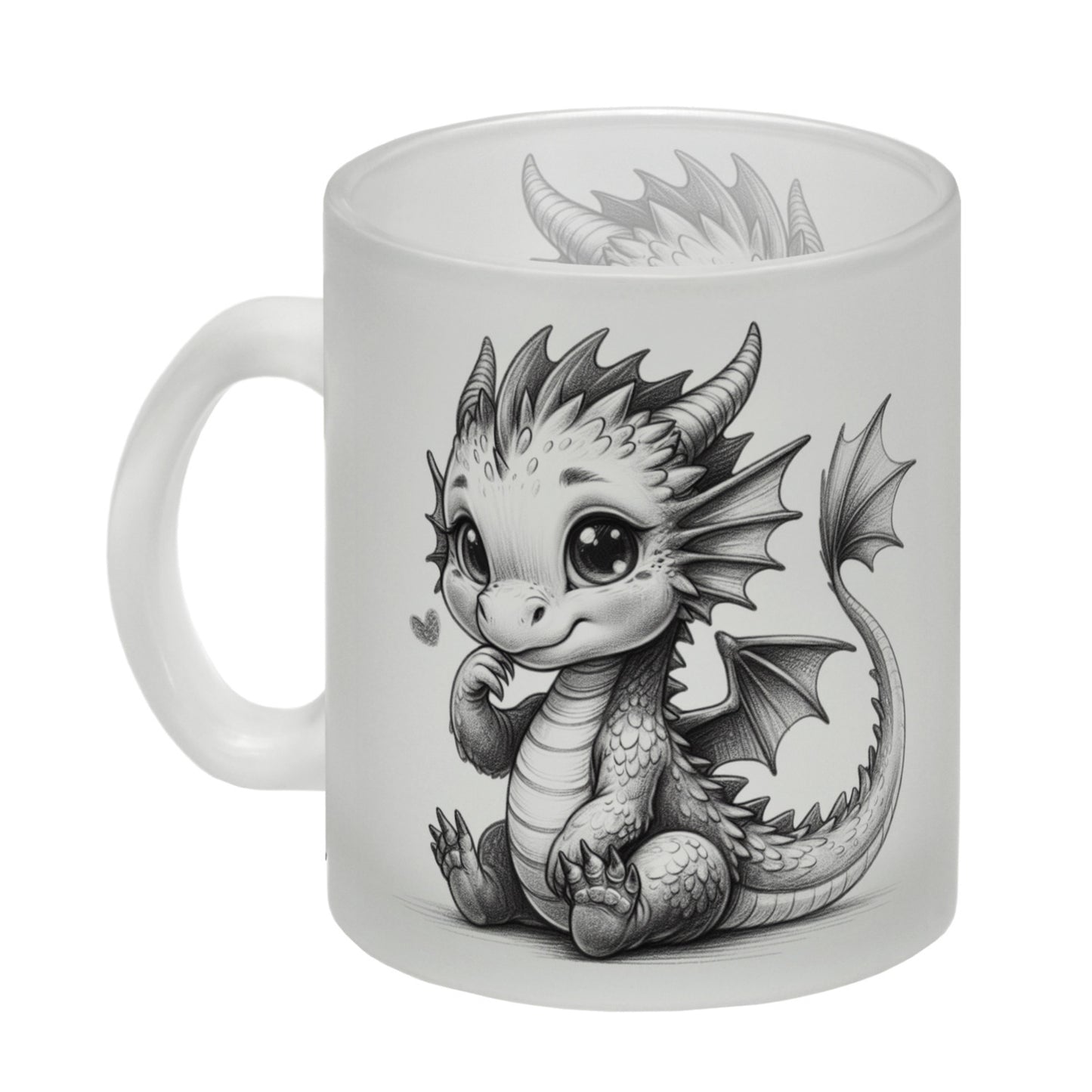 Niedlicher Drache Glas Tasse