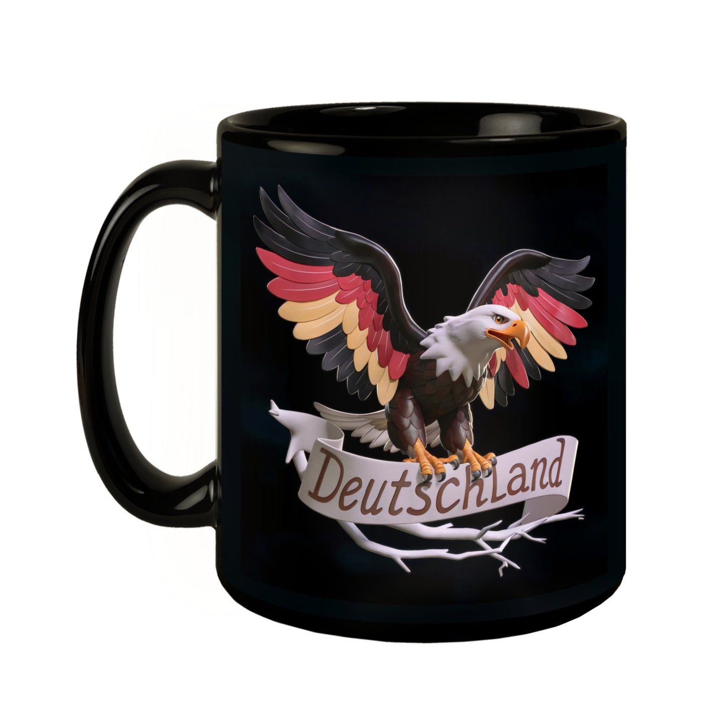 Adler mit Deutschland-Flagge Tasse