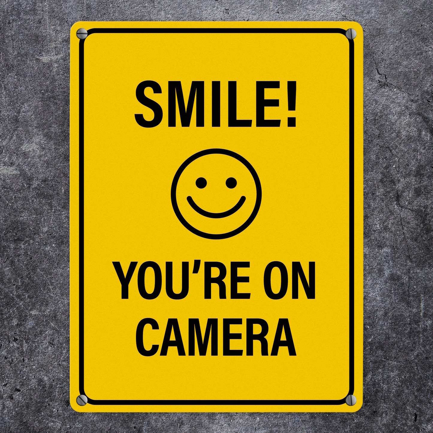 Smile you're on camera Metallschild