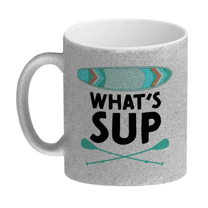 What's sup Glitzer-Kaffeebecher für stand up paddler